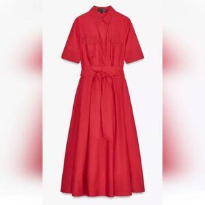 ZARA ZW COLLECTION POPLIN DRESS